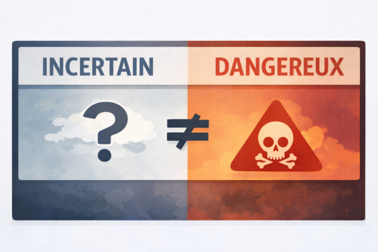 Incertain ≠ Dangereux