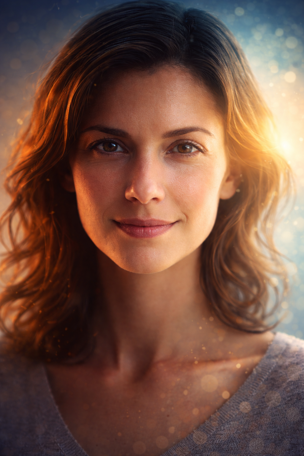 Portrait lumineux symbolisant l’apaisement et la résilience émotionnelle